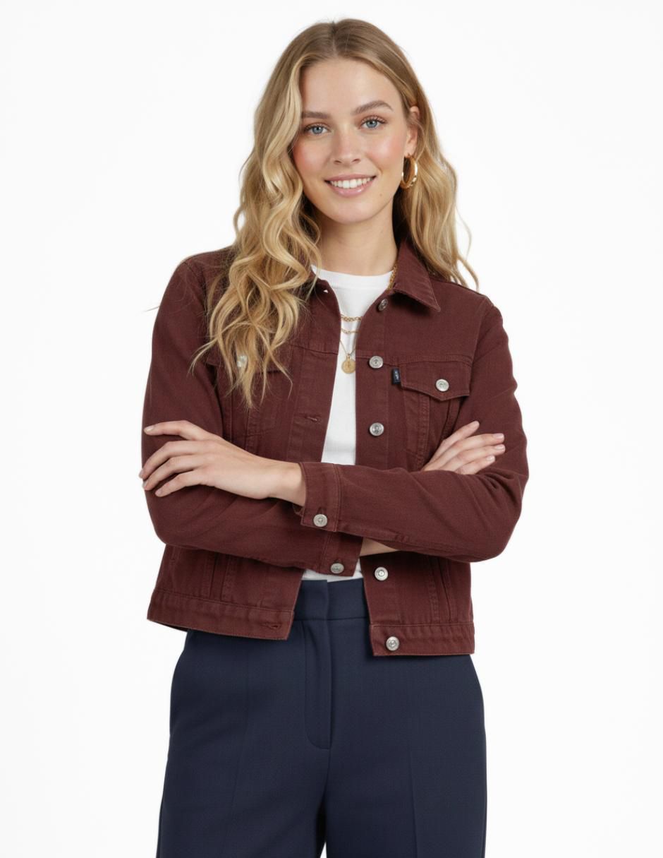 Chamarra denim de mezclilla para mujer