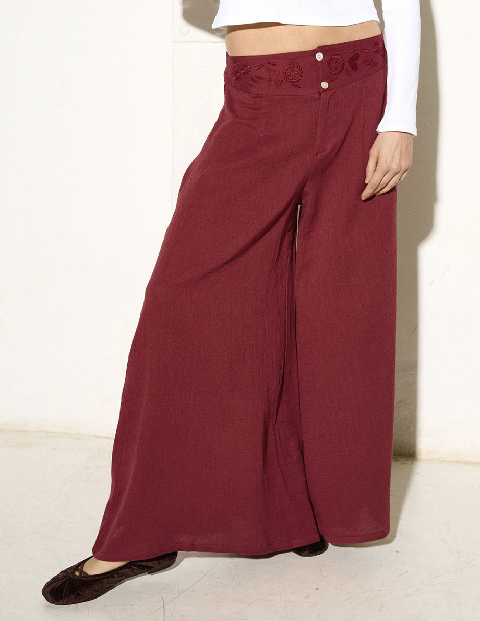 Pantalón relaxed amplio para mujer