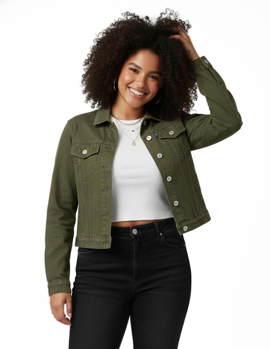 Chamarra denim de mezclilla para mujer