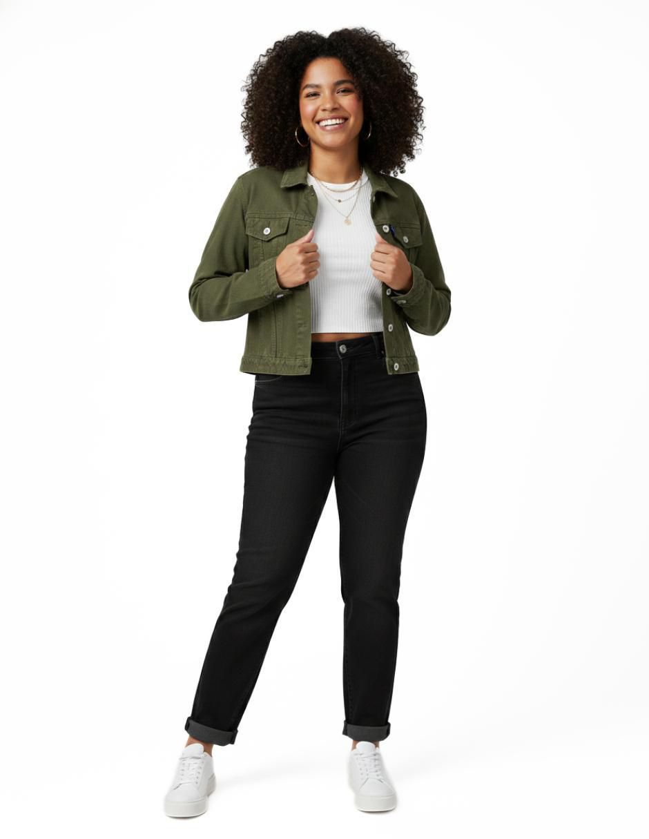 Chamarra denim de mezclilla para mujer 5