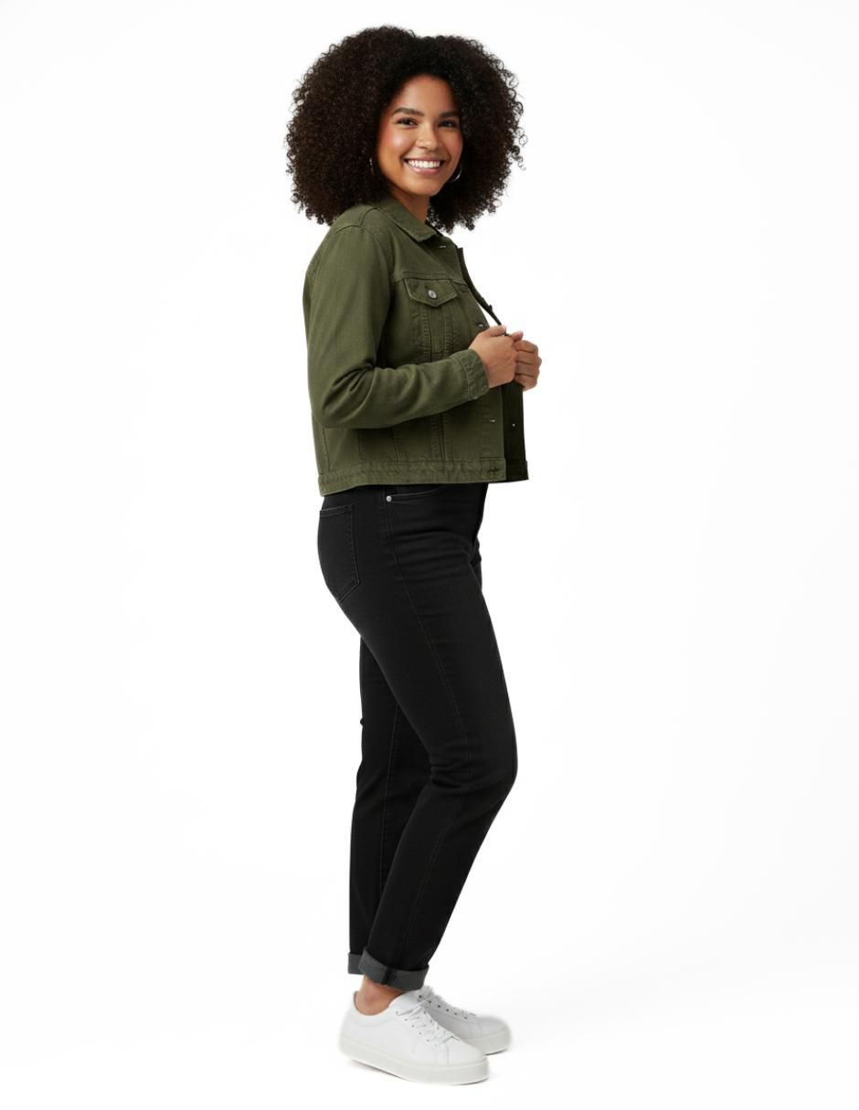 Chamarra denim de mezclilla para mujer 7