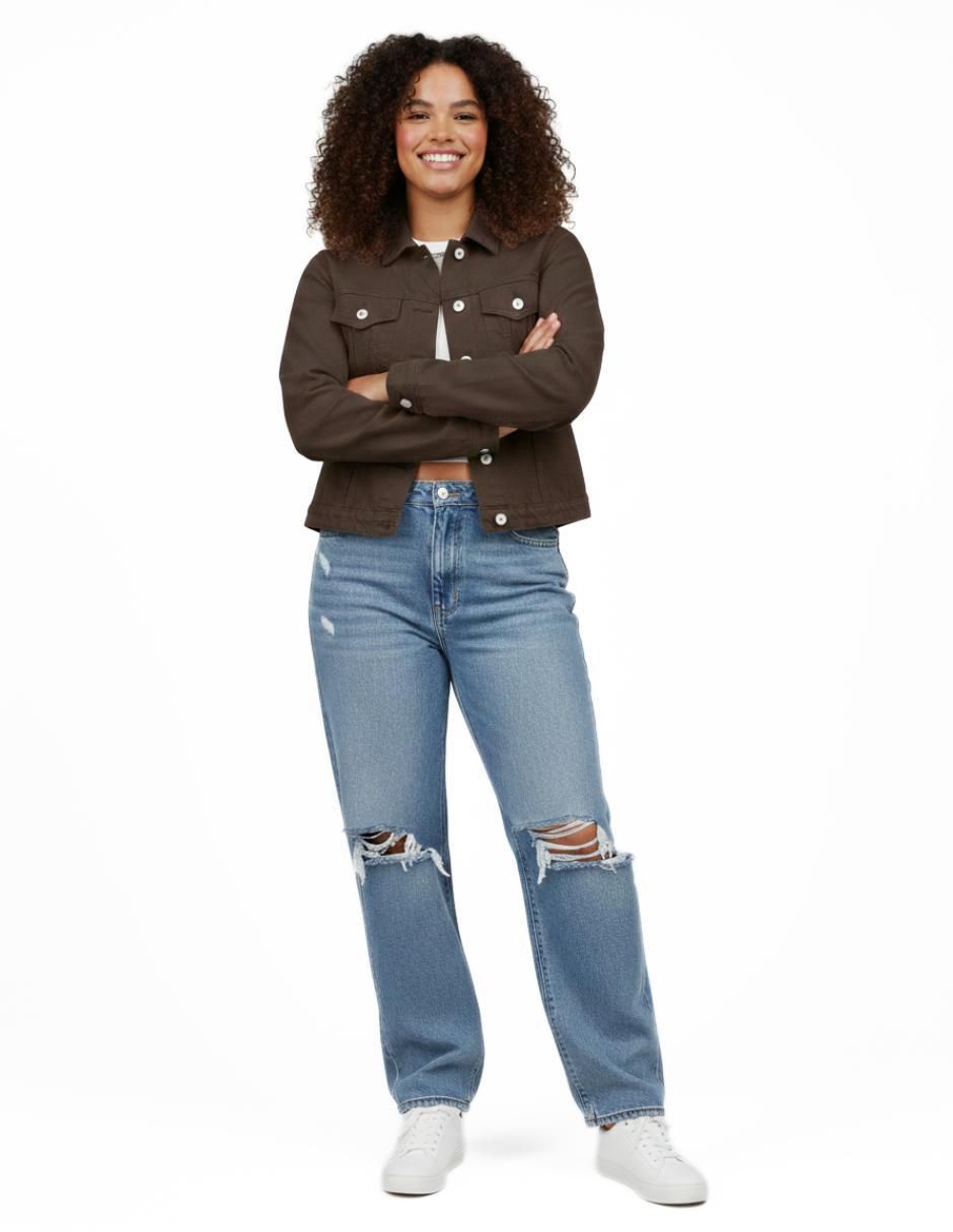 Chamarra denim de mezclilla para mujer 5