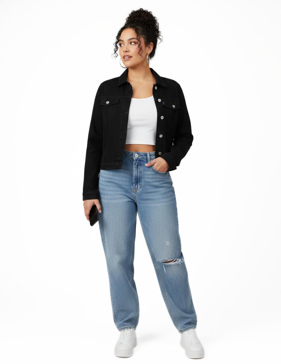 Chamarra denim de mezclilla para mujer 6