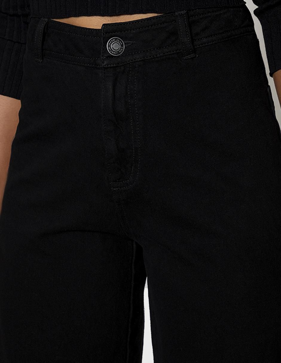 Jeans capri palazzo cintura alta Wang para mujer 4