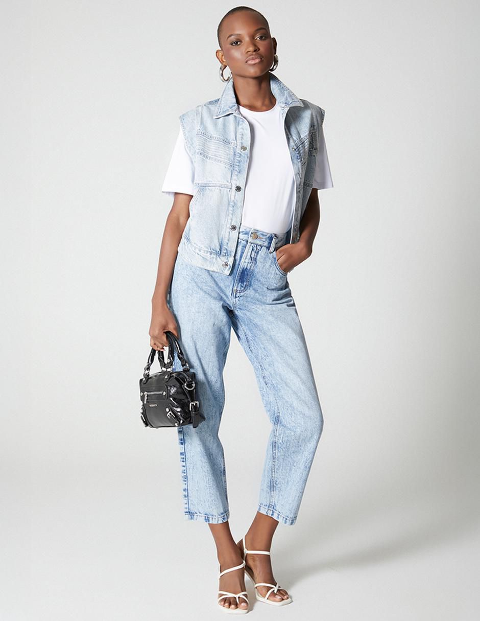 Jeans boyfriend cintura alta para mujer 3