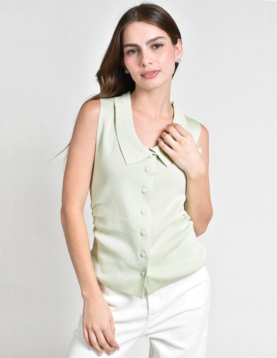 Blusa sin manga para mujer