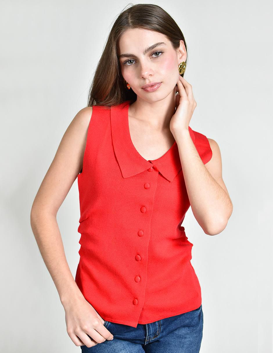 Blusa sin manga para mujer