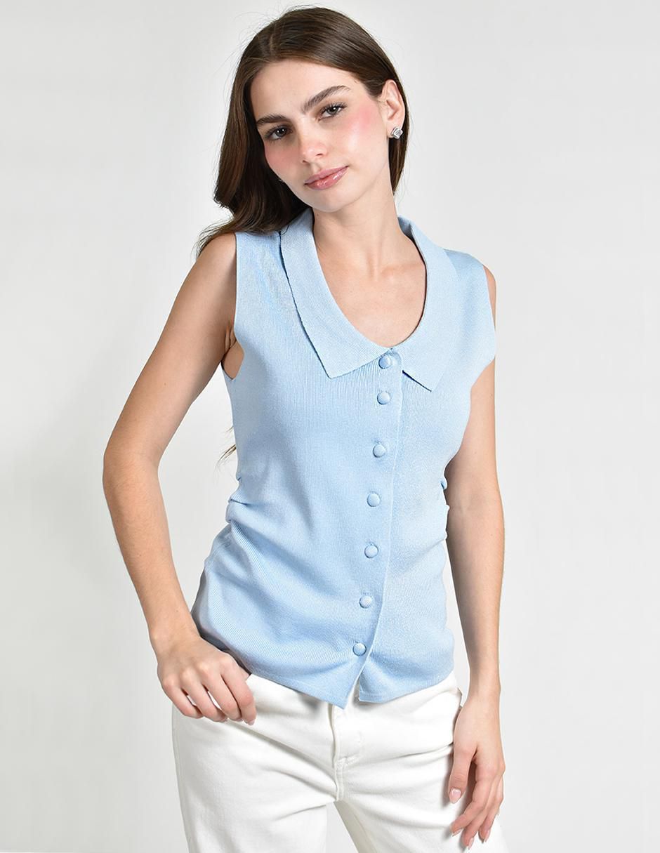 Blusa sin manga para mujer