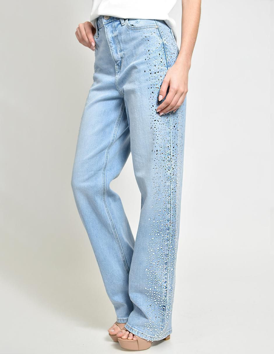 Jeans straight cintura alta para mujer 2