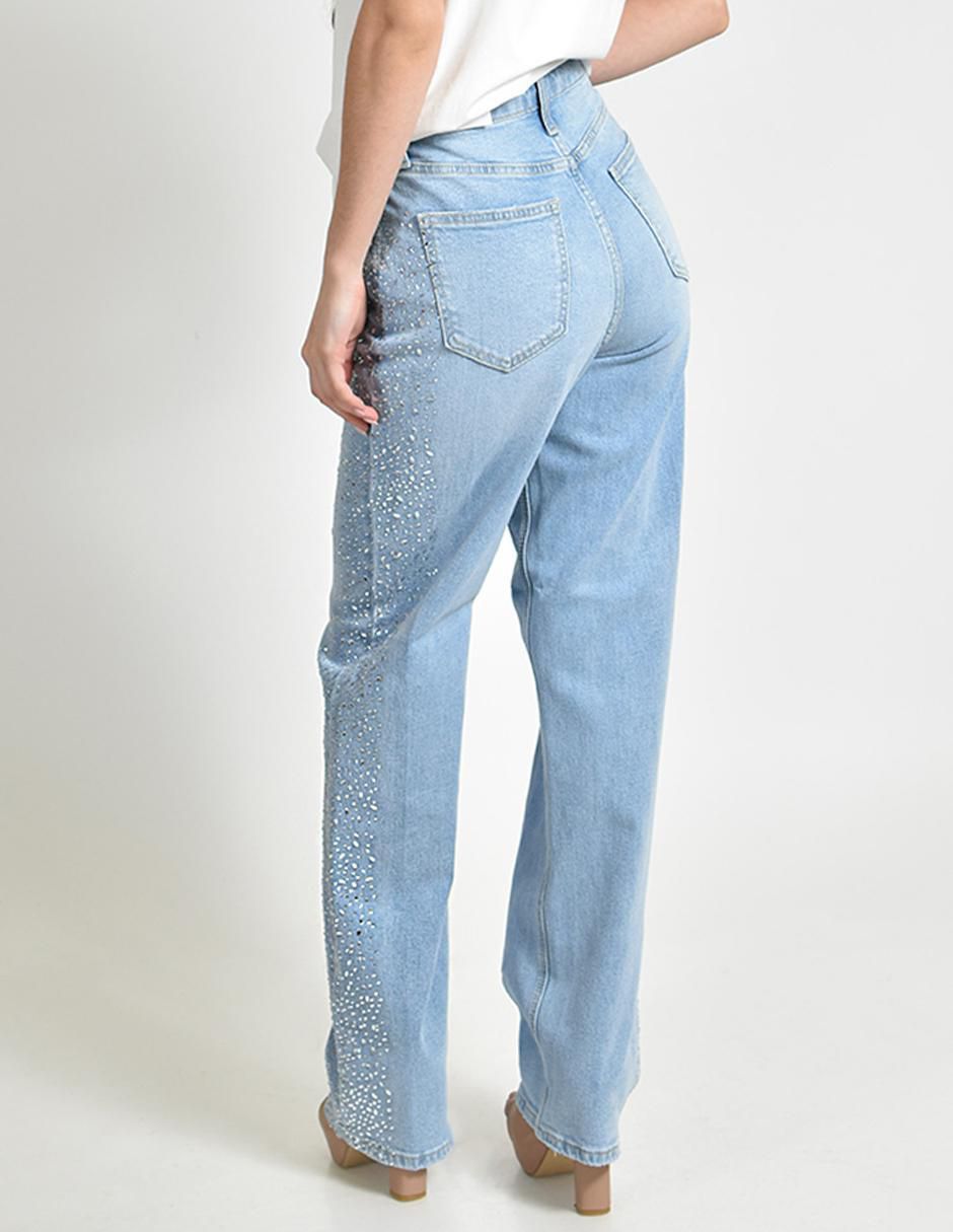 Jeans straight cintura alta para mujer 3