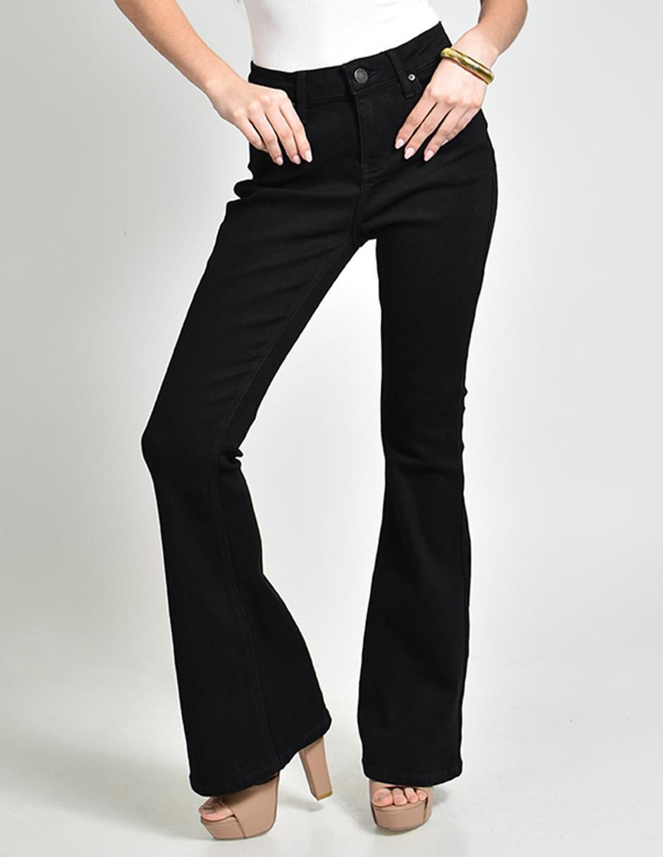 Jeans acampanado cintura alta para mujer