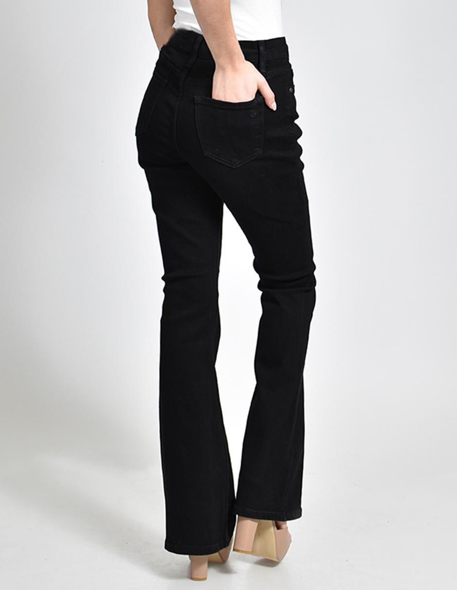 Jeans acampanado cintura alta para mujer 3