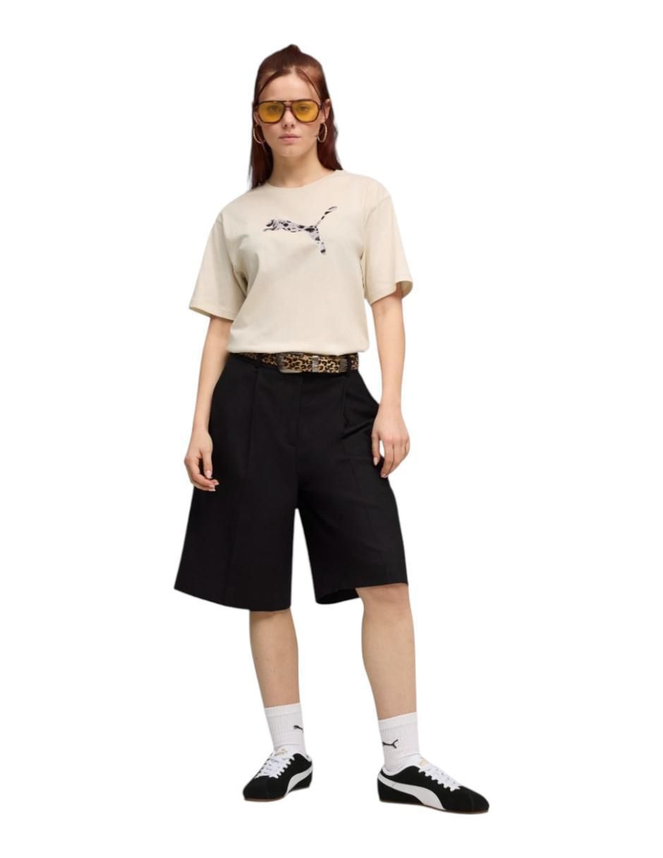 Playera "manga" corta puma graphic animal relaxed "cuello" redondo "para mujer"