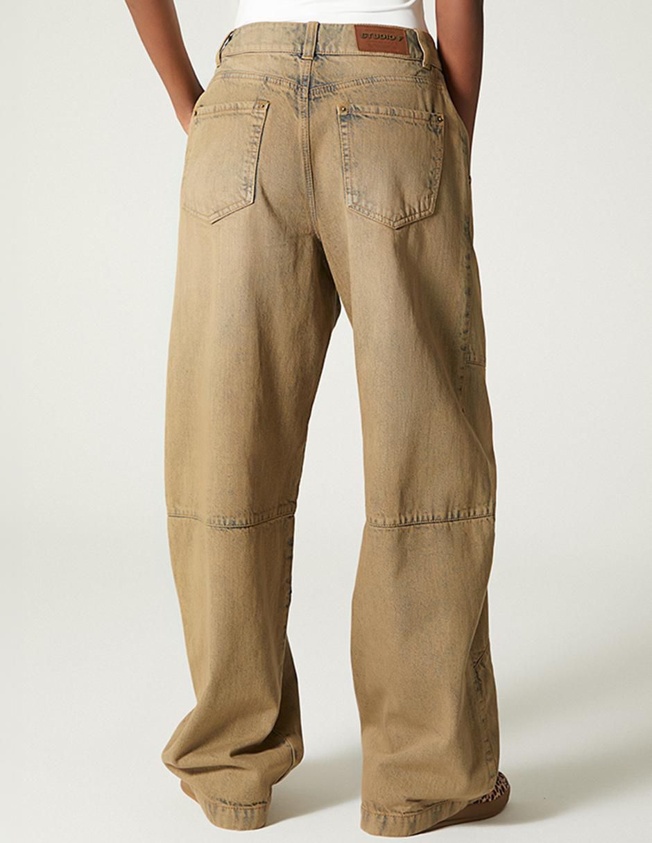 Jeans relaxed barrel cintura para mujer 2