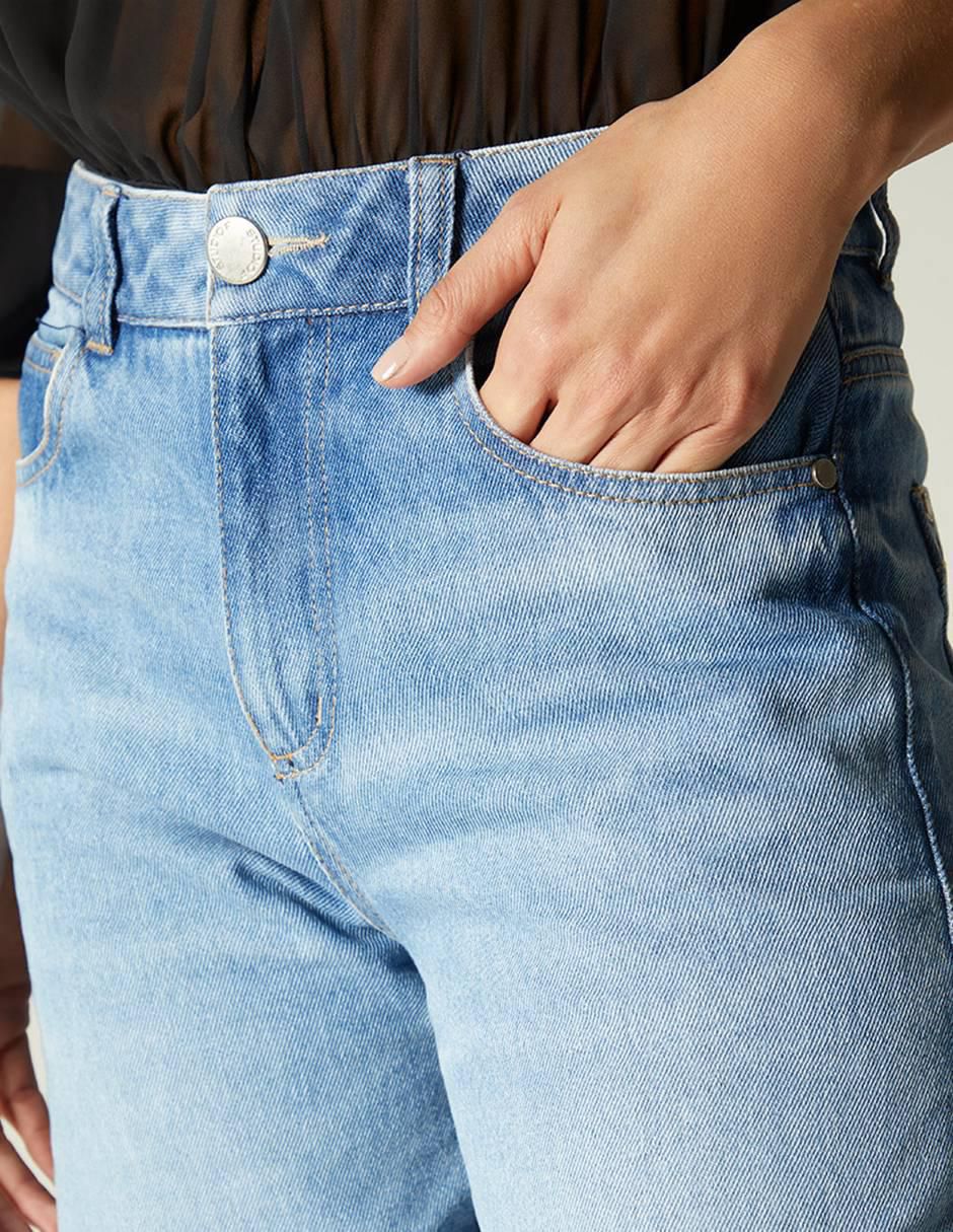 Jeans bota cintura Santana Draped Denim para mujer 4