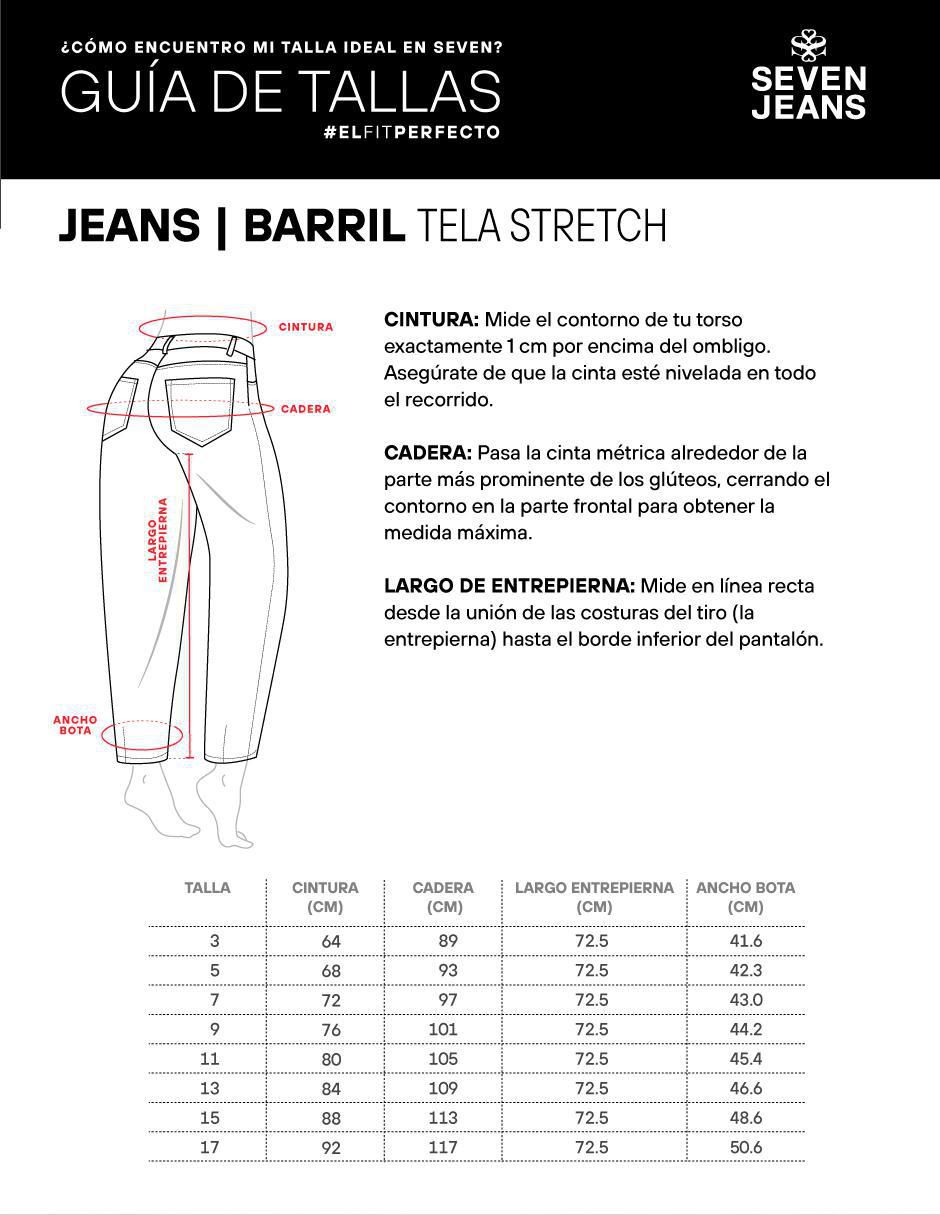 Jeans barrel cintura alta Buenissima para mujer 6