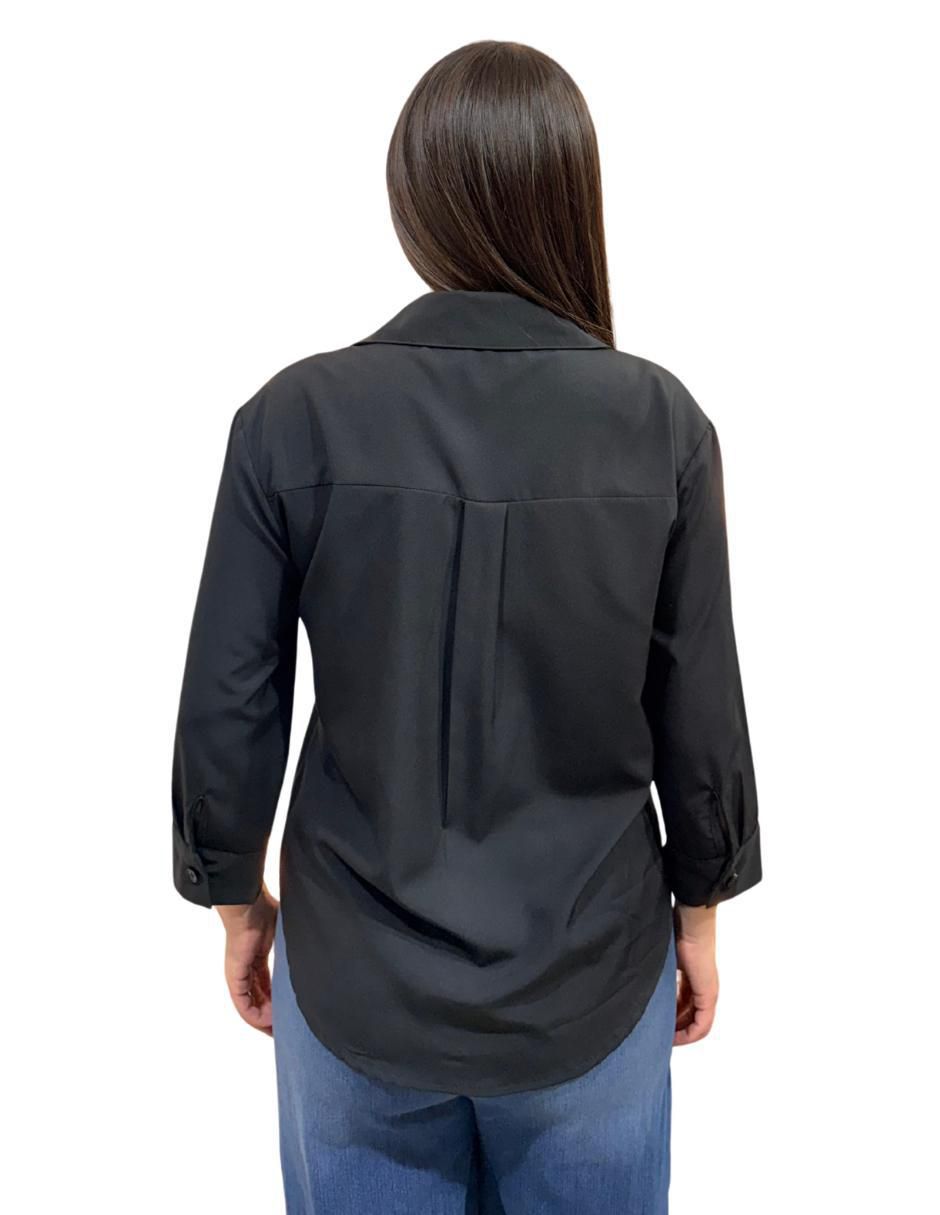 "camisa/sobrecamisa" yaretni moda "de" poliéster "manga" 3/4 "para mujer"