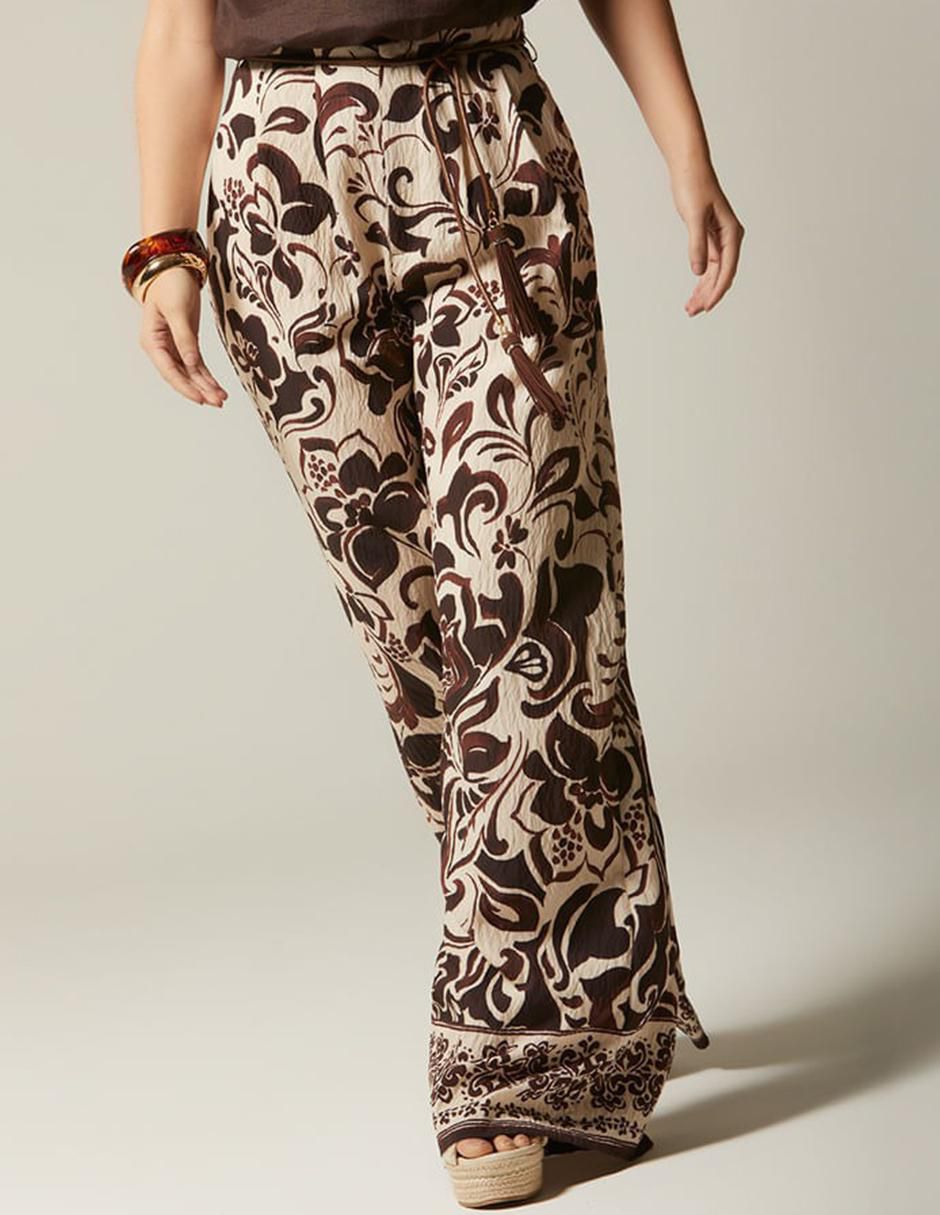 Pantalón relaxed palazzo para mujer Pantalón relaxed palazzo para mujer