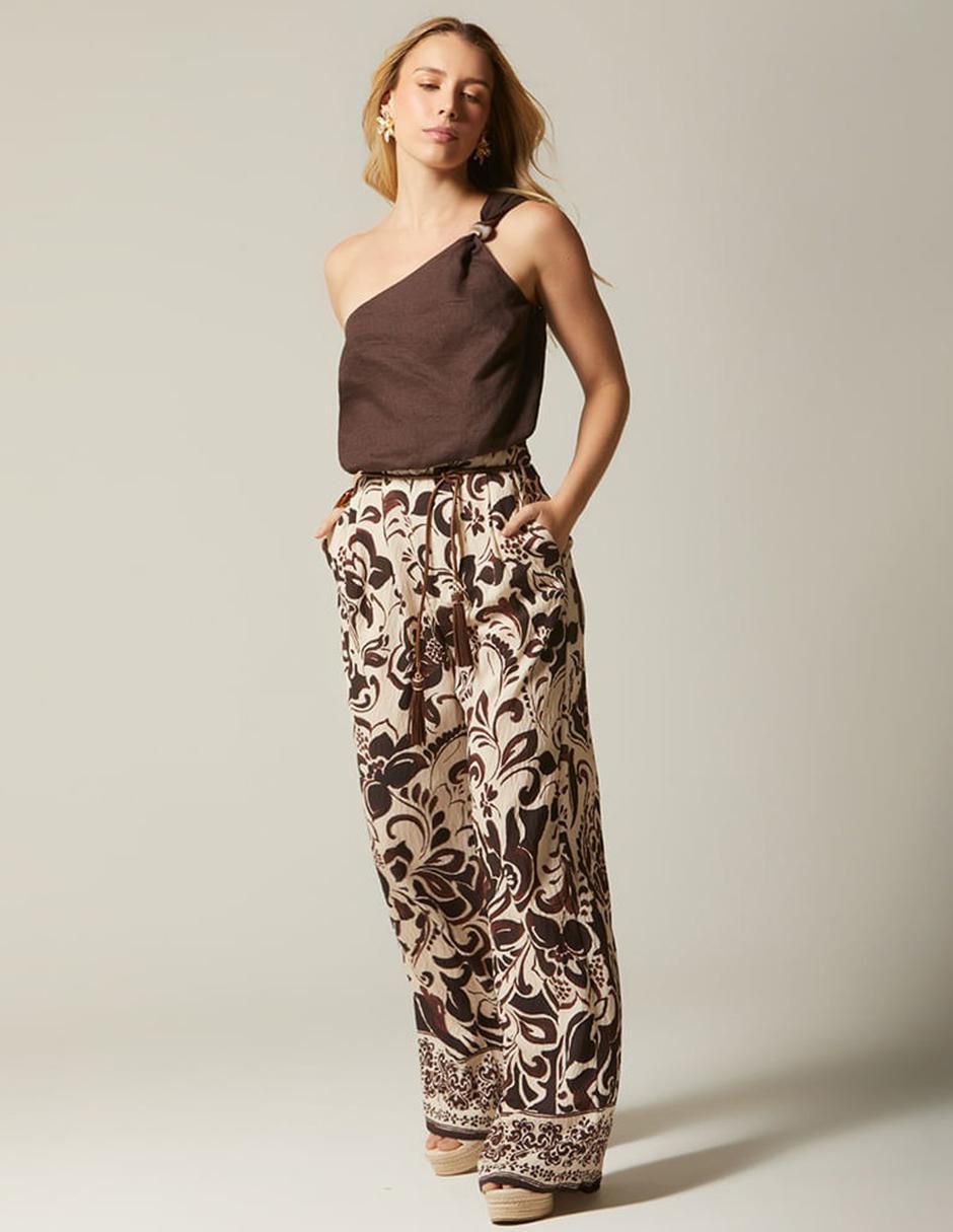 Pantalón relaxed palazzo para mujer 3