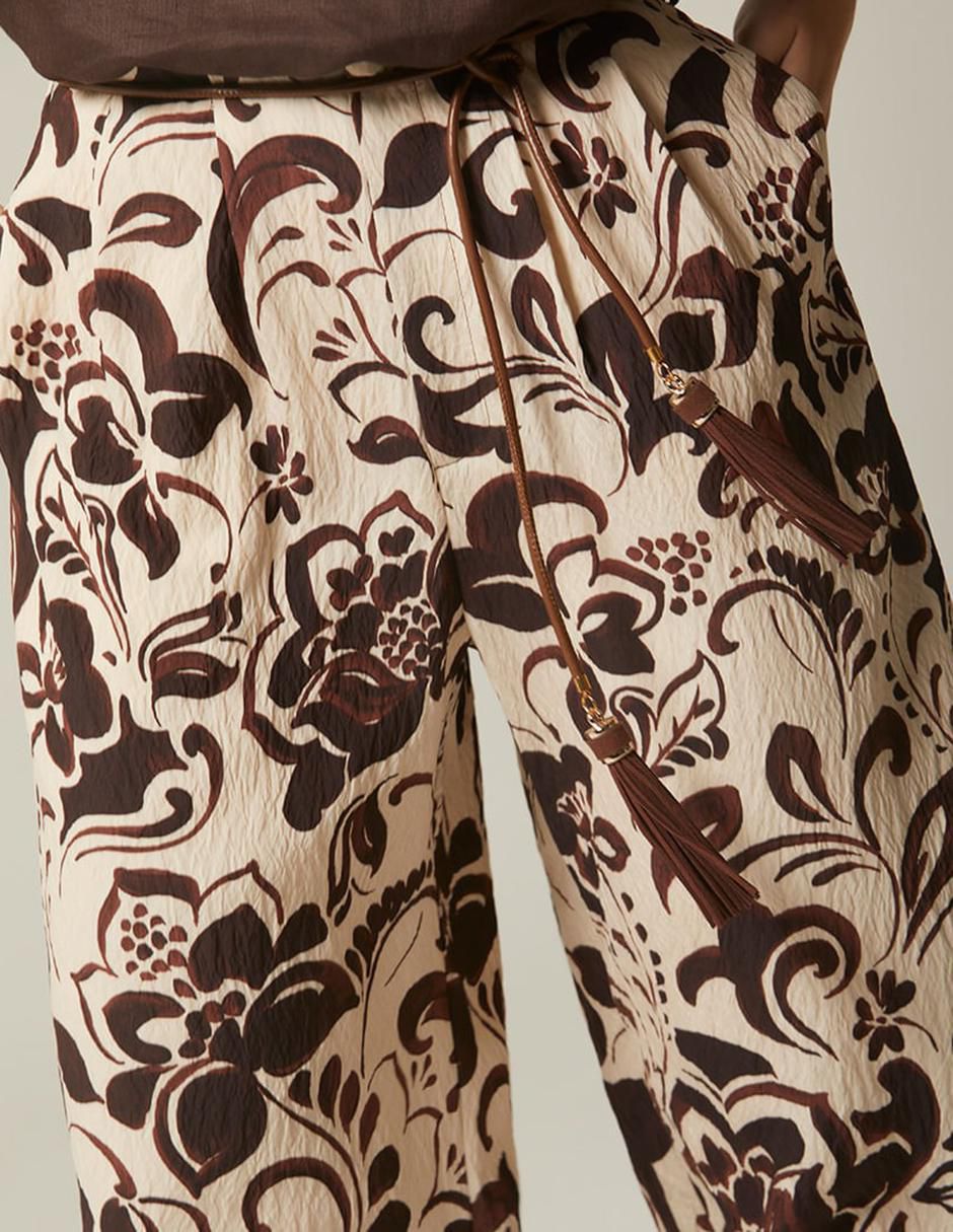 Pantalón relaxed palazzo para mujer 4