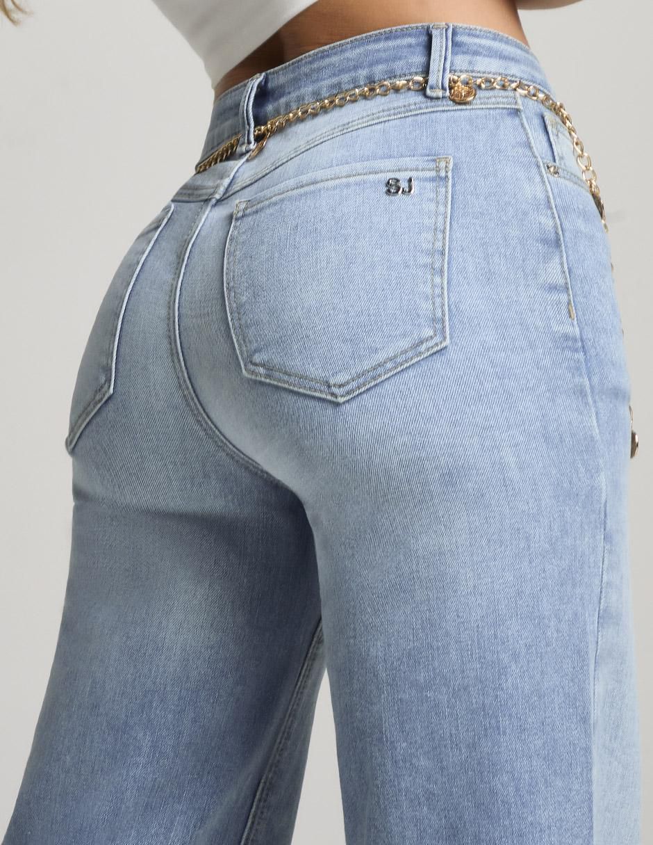 Jeans straight cintura alta para mujer 6