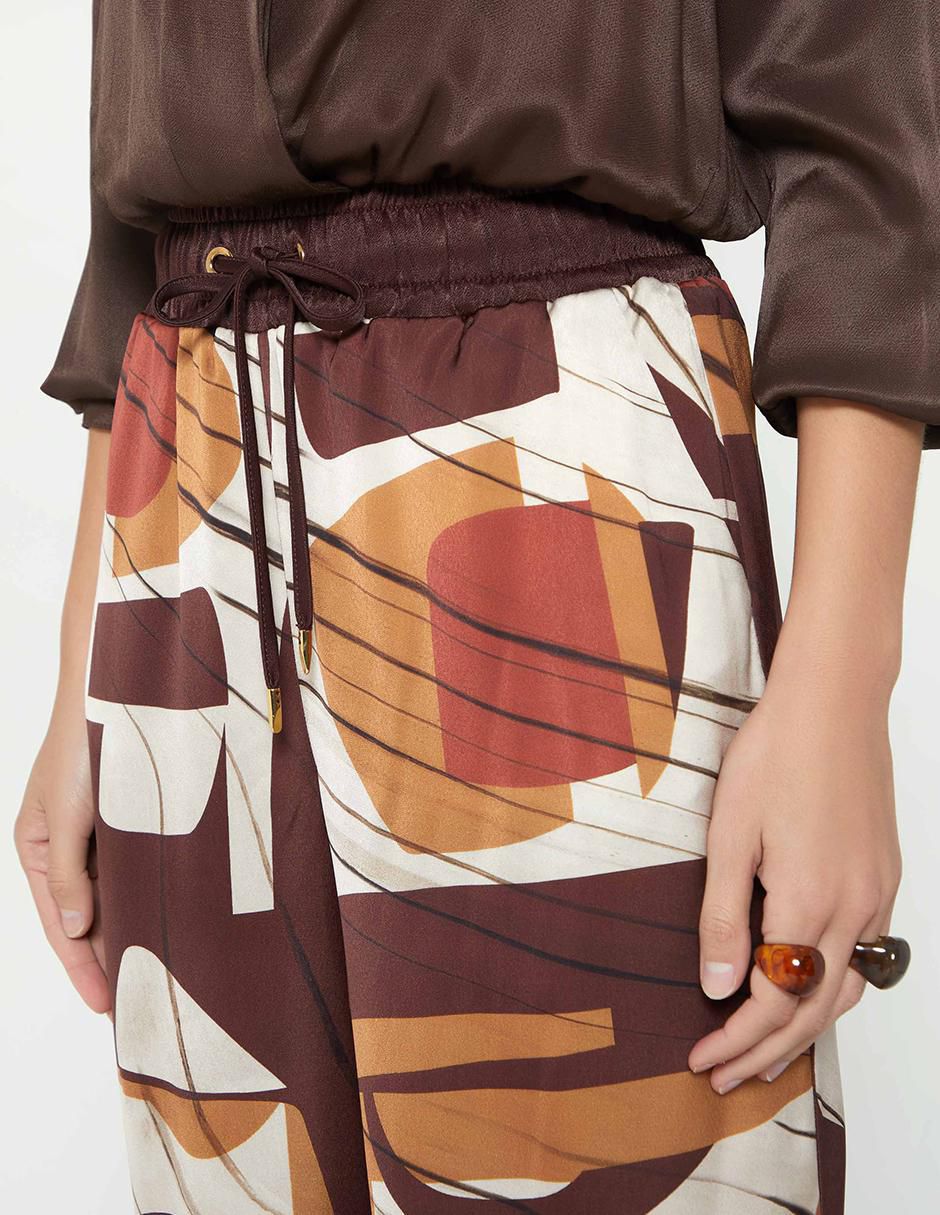 Pantalón relaxed palazzo para mujer