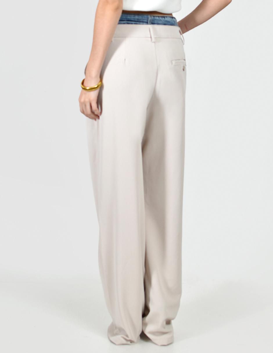 Pantalón straight amplio para mujer 3