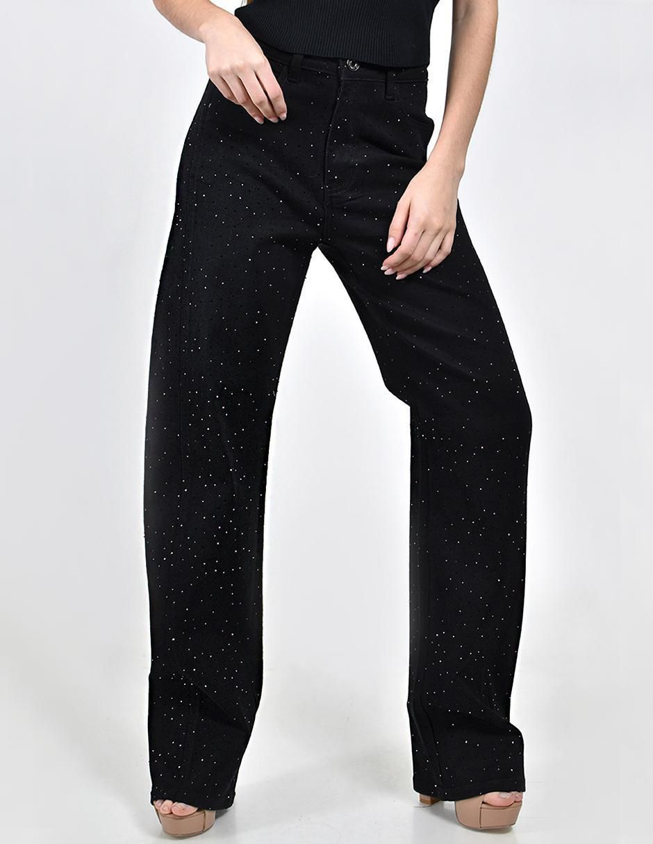 Jeans wide leg cintura alta para mujer