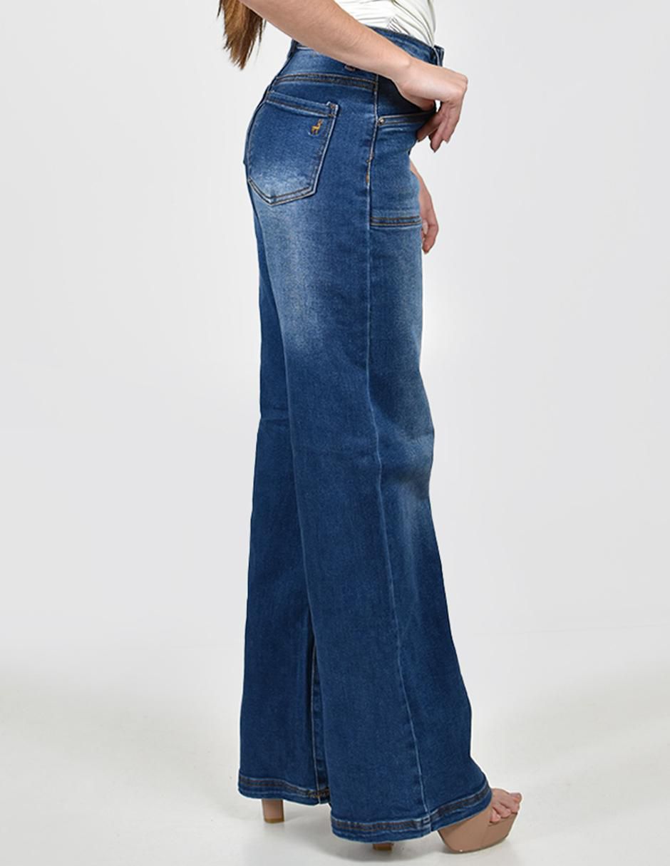 Jeans wide leg cintura alta para mujer 2
