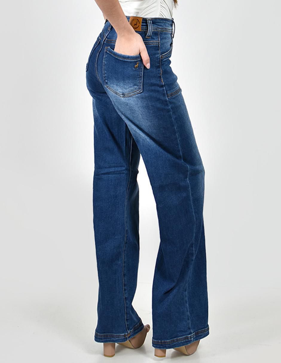 Jeans wide leg cintura alta para mujer 3