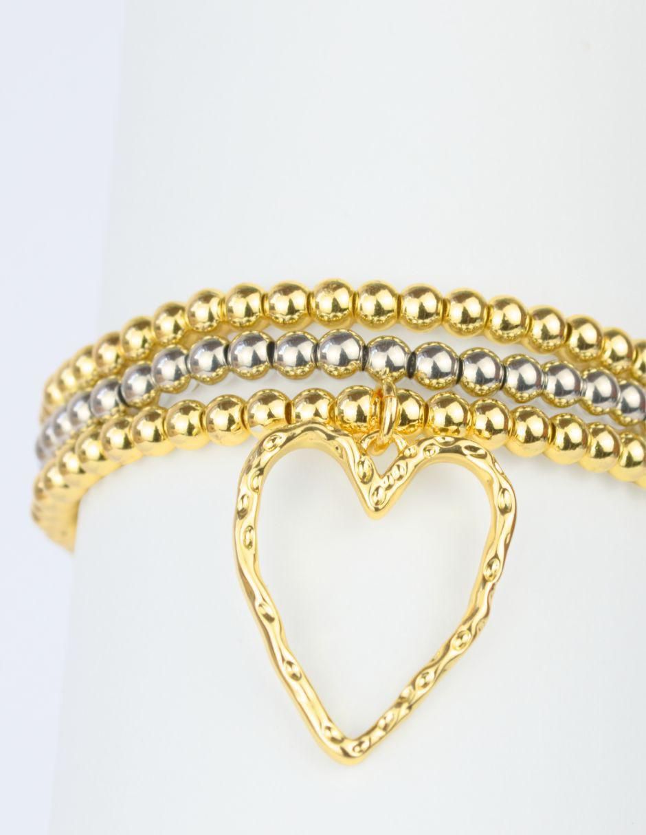 Set de pulsera 18 K Romance acabado baño de oro 3