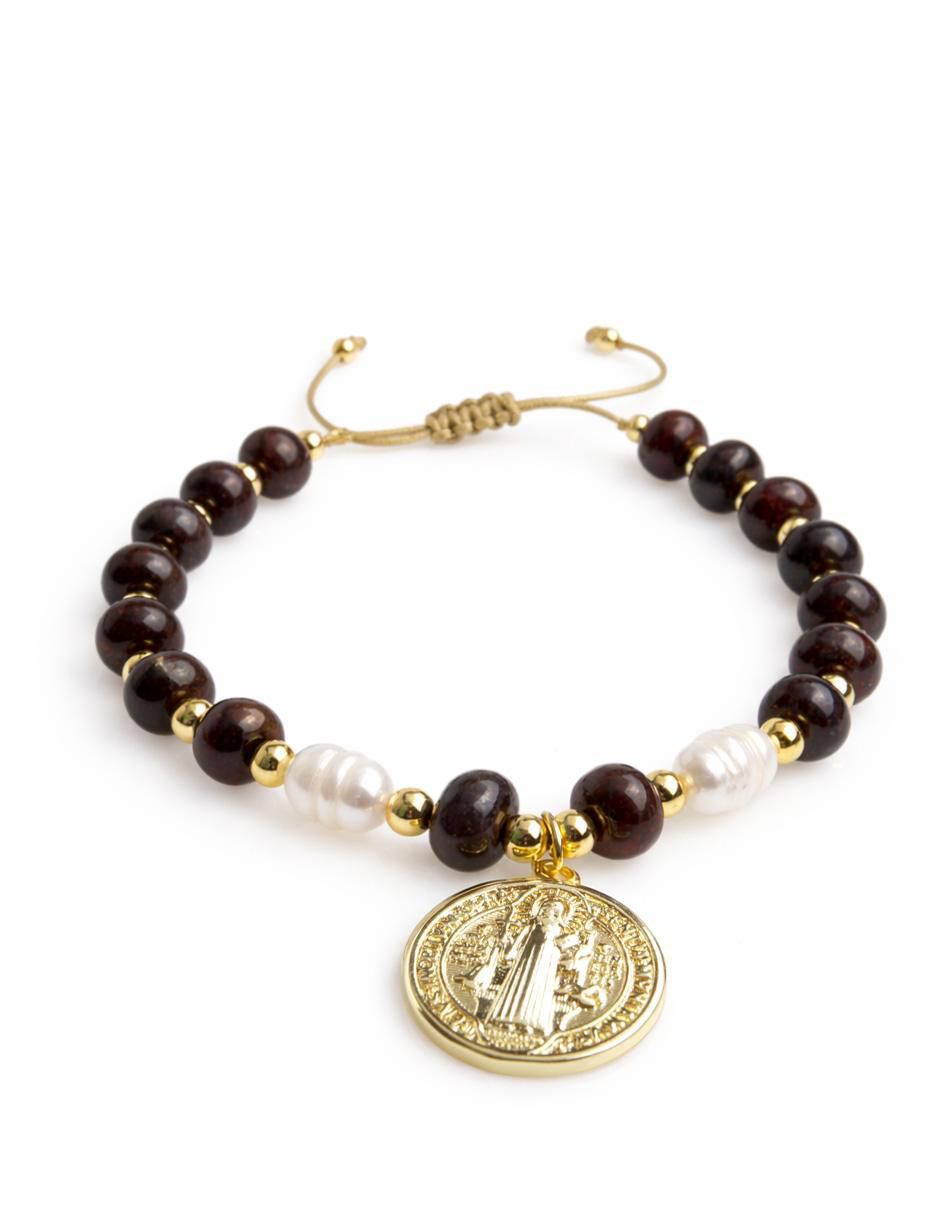 Pulsera yoiko "de" aleación metálica "con" sin gema 18 k sanctum san benito "acabado"