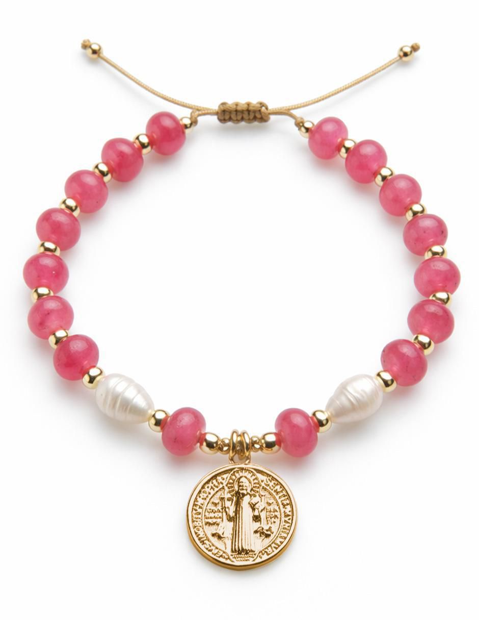 Pulsera 18 k Sanctum San Benito acabado baño de oro Pulsera 18 k Sanctum San Benito acabado baño de oro