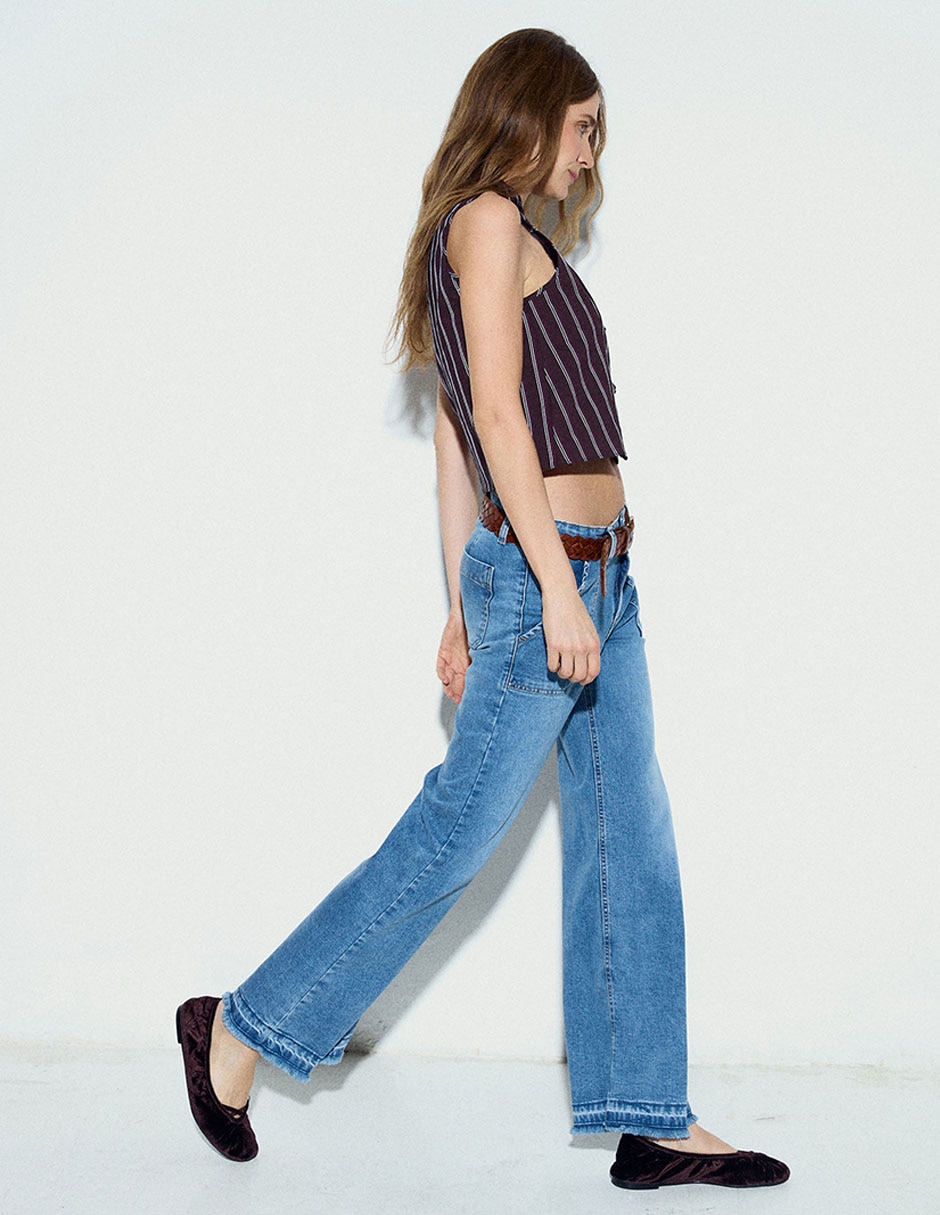Top cuello alto tirante ancho 5