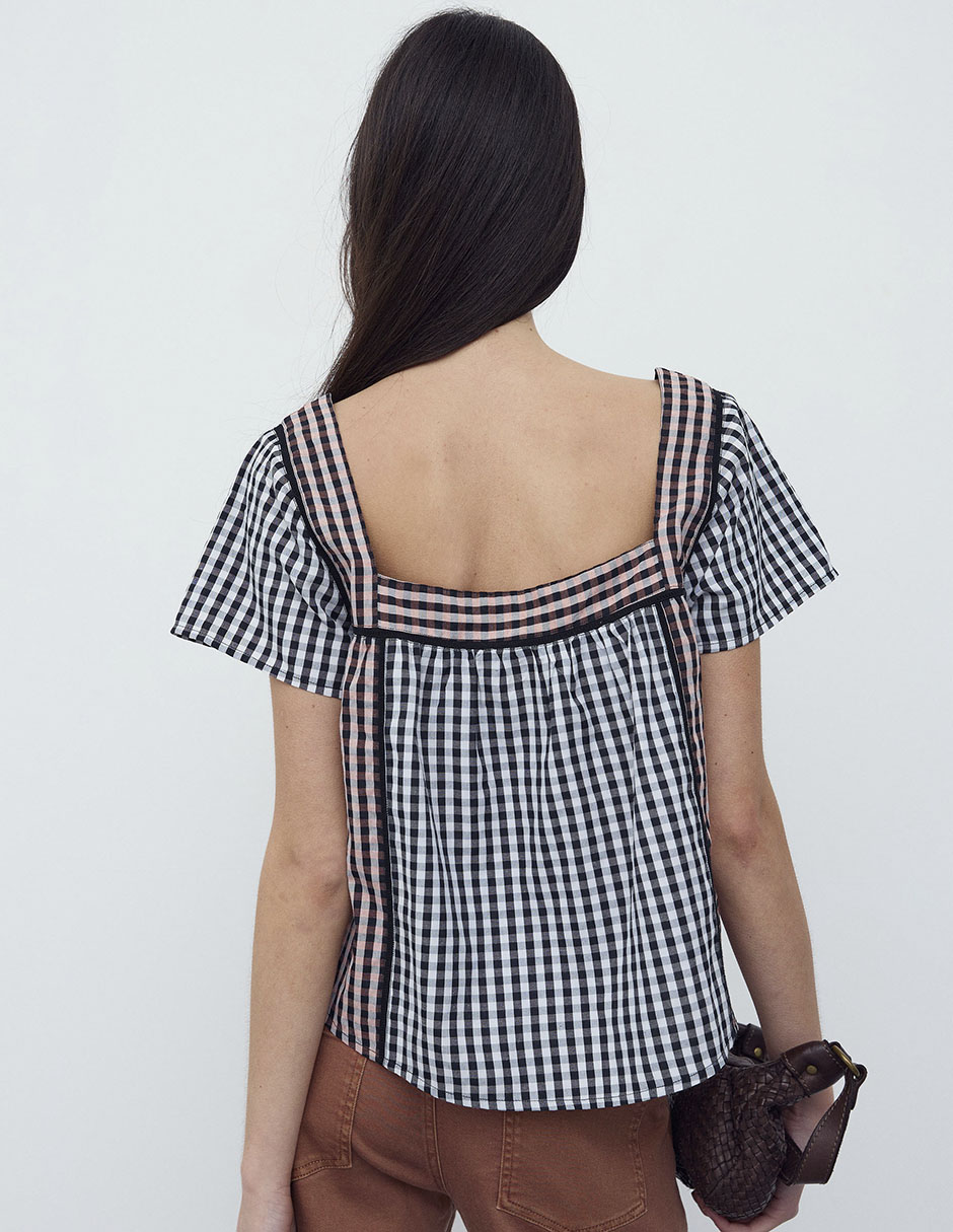 Blusa manga corta para mujer 4