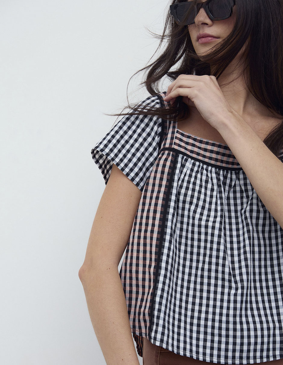 Blusa manga corta para mujer 5