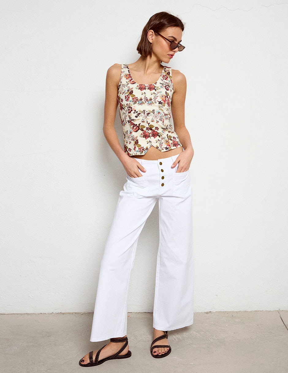 Top cuello redondo tirante delgado 2