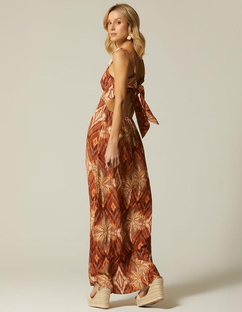 Vestido largo casual Palma Terra para mujer 2