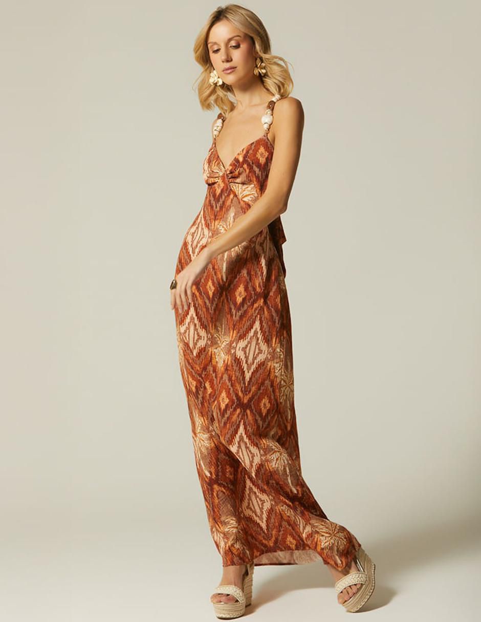 Vestido largo casual Palma Terra para mujer 3