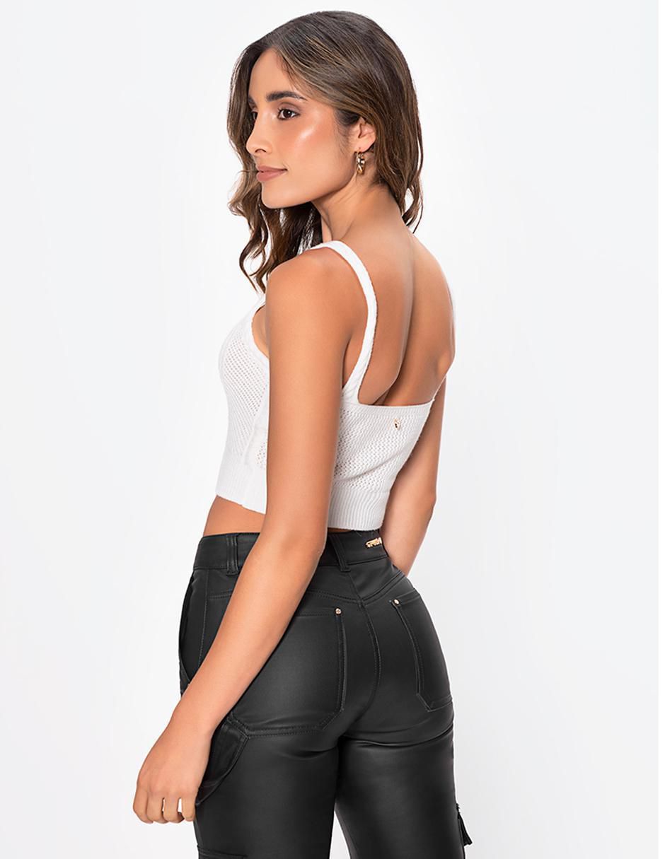 Top cuello redondo tirante delgado 2