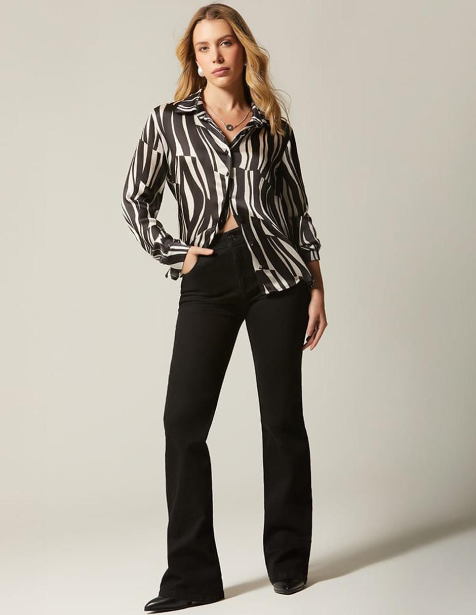 Blusa Animal In Black manga larga para mujer 3