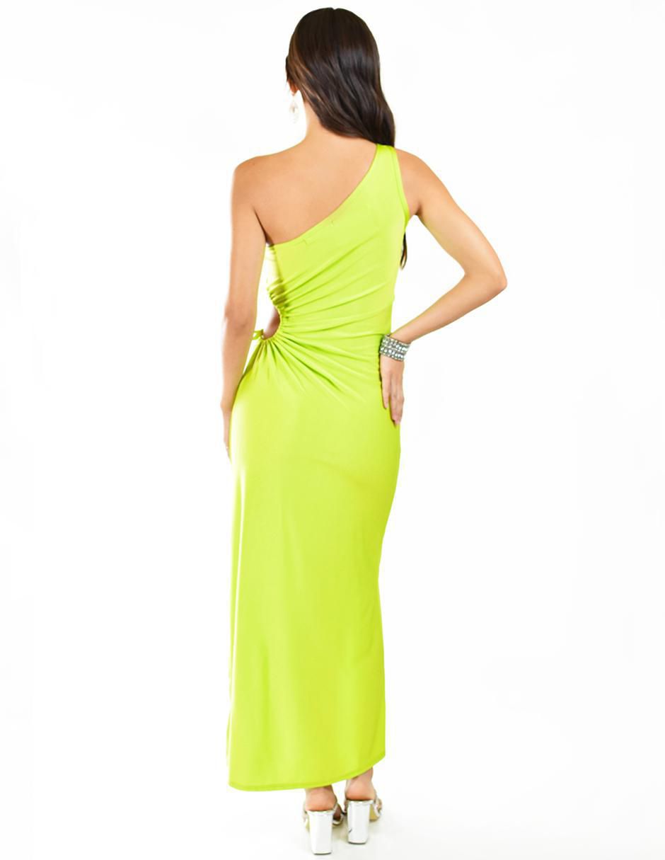 Vestido largo de fiesta escote asimétrico 3