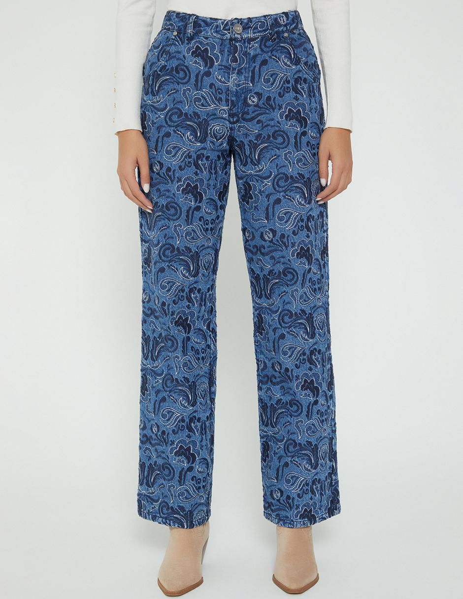 Jeans straight cintura Denim Barroco para mujer Jeans straight cintura Denim Barroco para mujer