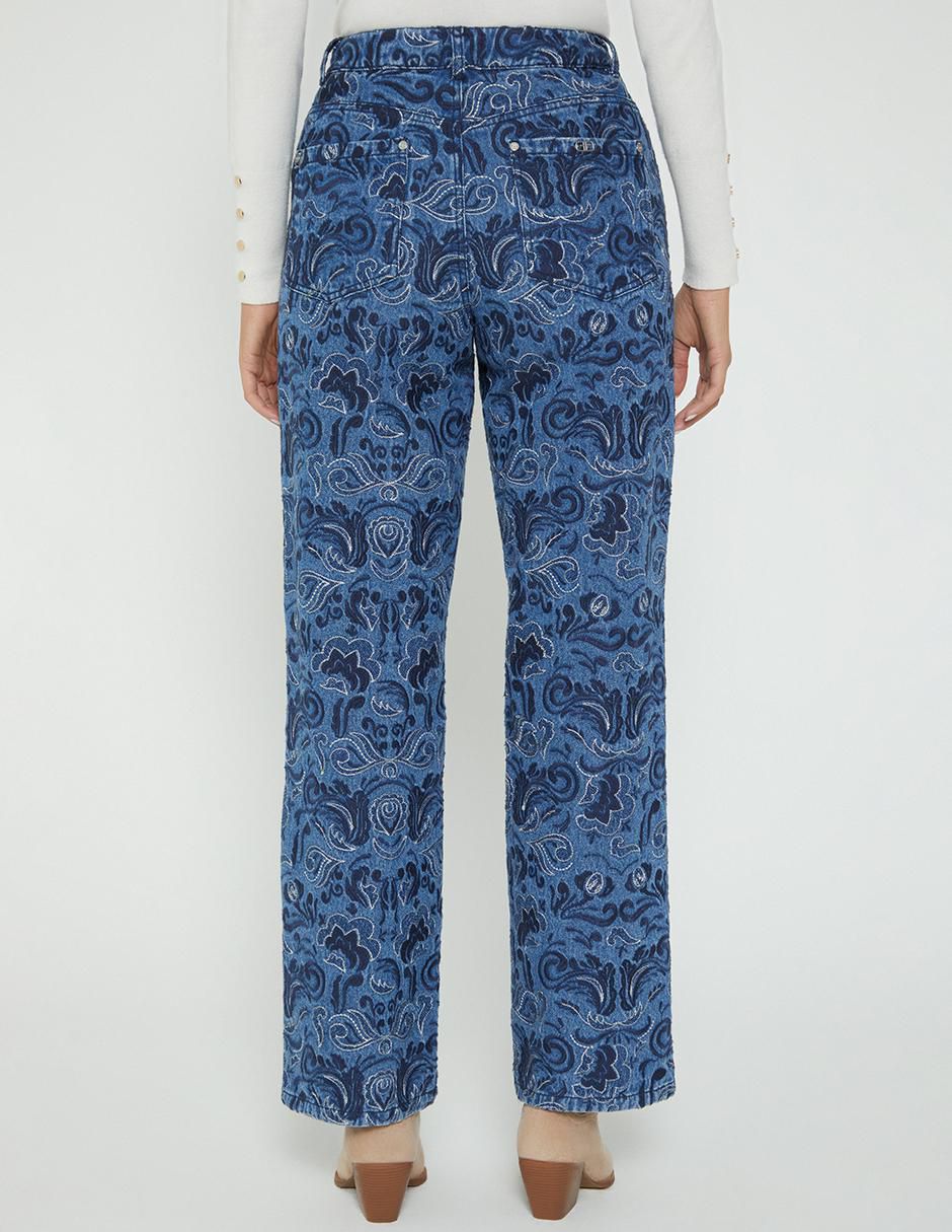 Jeans straight cintura Denim Barroco para mujer 2
