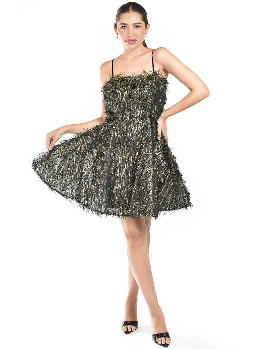 Vestido corto de fiesta escote cuadrado 4